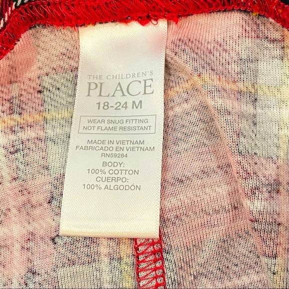 2 Piece Set Size 18-24M Red Reindeer Sweater and Plaid Leggings - Picture 5 of 5